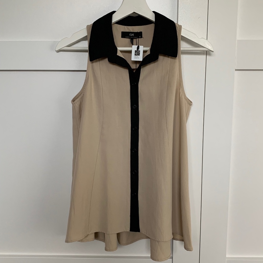 Bnwt Linen Sleeveless Blouse By Cue